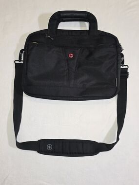 Wenger SwissGear Black Ballistic Nylon Laptop Briefcase with Travel Sleeve